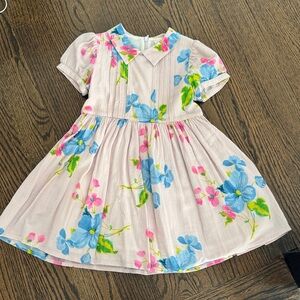Morley Pink Dress with Blue and Green Floral Design